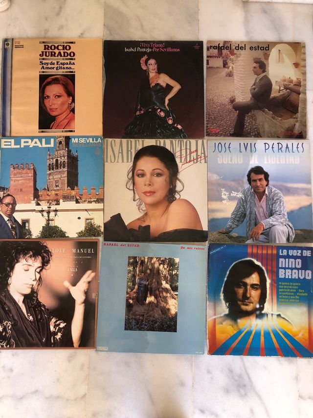 Lote Vinilos Flamenco y Sevillanas, Coplas, etc.