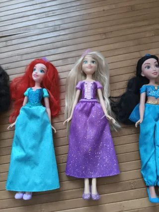 Lote 6 Muñecas Disney Princesas, vaiana Ariel...