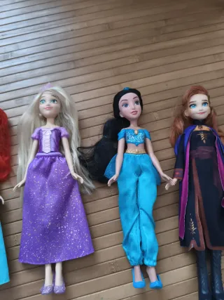 Lote 6 Muñecas Disney Princesas, vaiana Ariel...