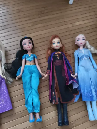 Lote 6 Muñecas Disney Princesas, vaiana Ariel...