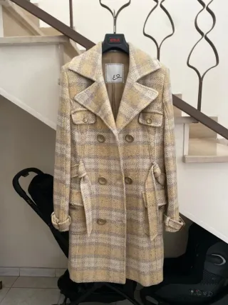 Cappotto EQ Beige/Grigio Taglia M