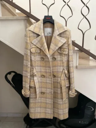 Cappotto EQ Beige/Grigio Taglia M