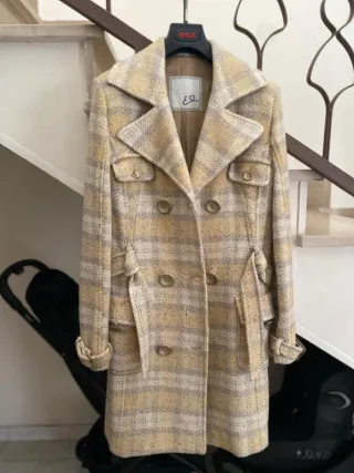 Cappotto EQ Beige/Grigio Taglia M
