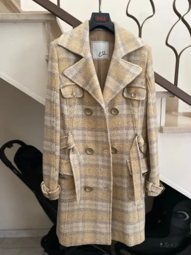 Cappotto EQ Beige/Grigio Taglia M