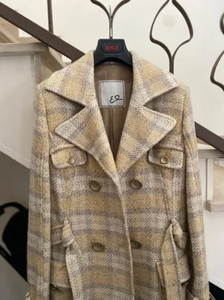 Cappotto EQ Beige/Grigio Taglia M