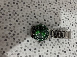 Reloj Sunlifox Verde y Plateado