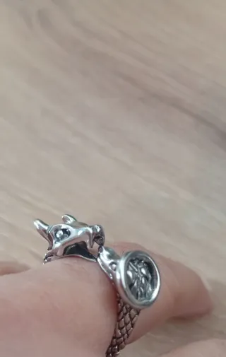 Anillo gótico serpiente ajustable 
