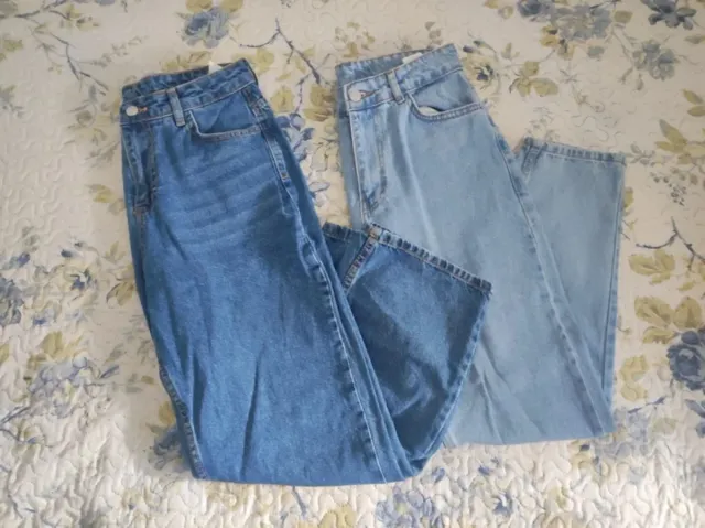 Lote de 2 pantalones vaqueros anchos