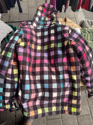 Cazadora Roxy cuadros multicolor