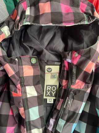 Cazadora Roxy cuadros multicolor