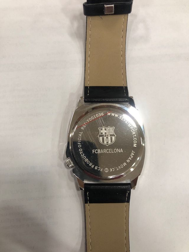 Reloj FC Barcelona Correa Negra