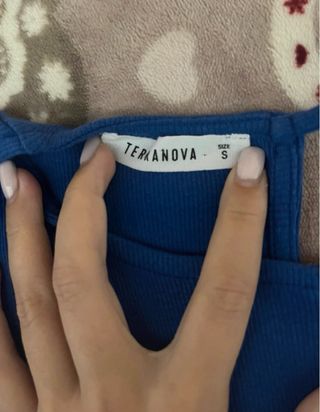 Top monospalla blu Terranova taglia S