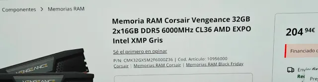 Corsair Vengeance DDR5 32GB (2x16GB) 6000MHz