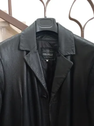 Cappotto Vera Pelle nero