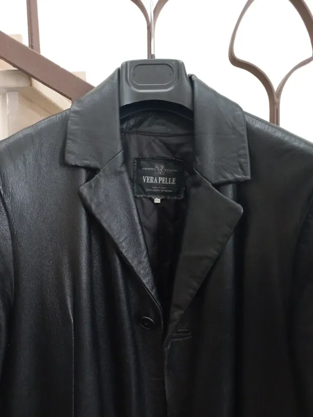 Cappotto Vera Pelle nero