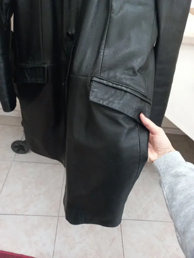 Cappotto Vera Pelle nero