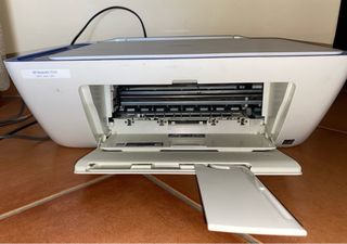 Impresora HP Azul y Blanca