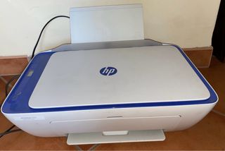 Impresora HP Azul y Blanca