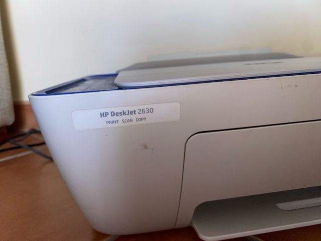 Impresora HP Azul y Blanca