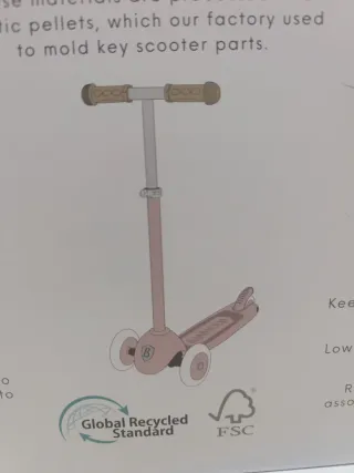 Patinete y Casco Banwood Rosa