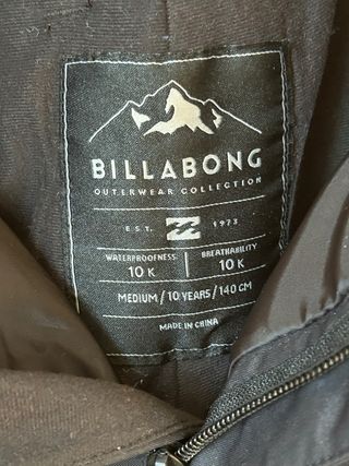 Pantalones esquí Billabong 10k T.10 años