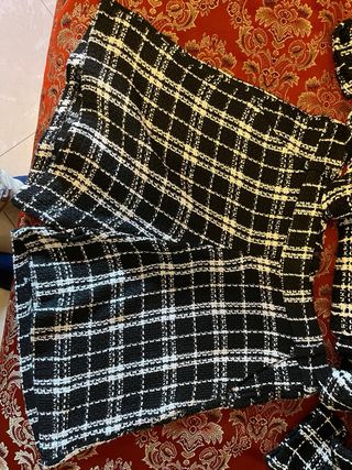 Completo giacca e pantaloncino fantasia