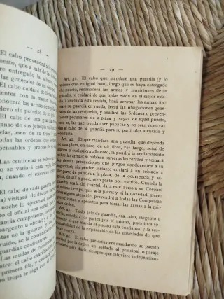 Libro antiguo Instrucción Militar 1912