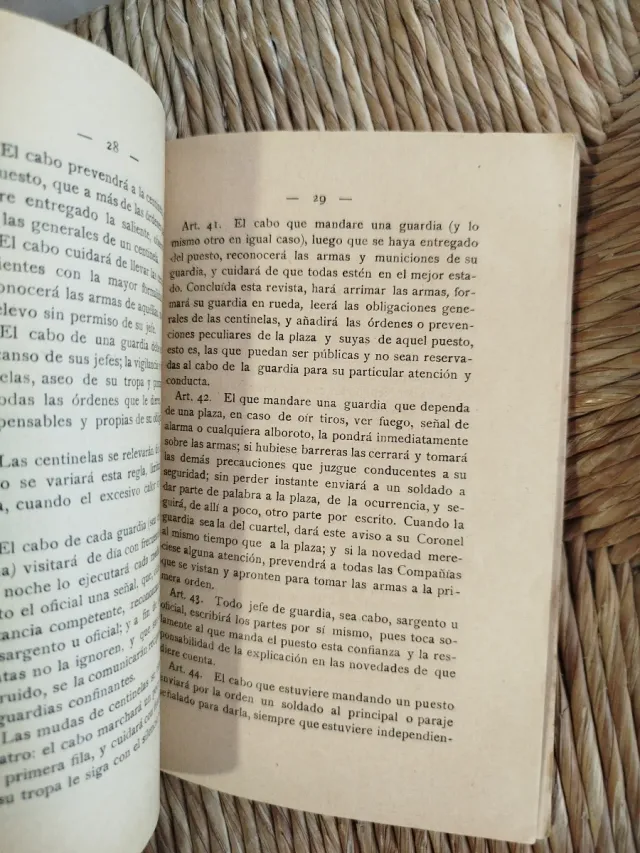 Libro antiguo Instrucción Militar 1912