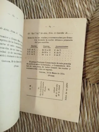 Libro antiguo Instrucción Militar 1912