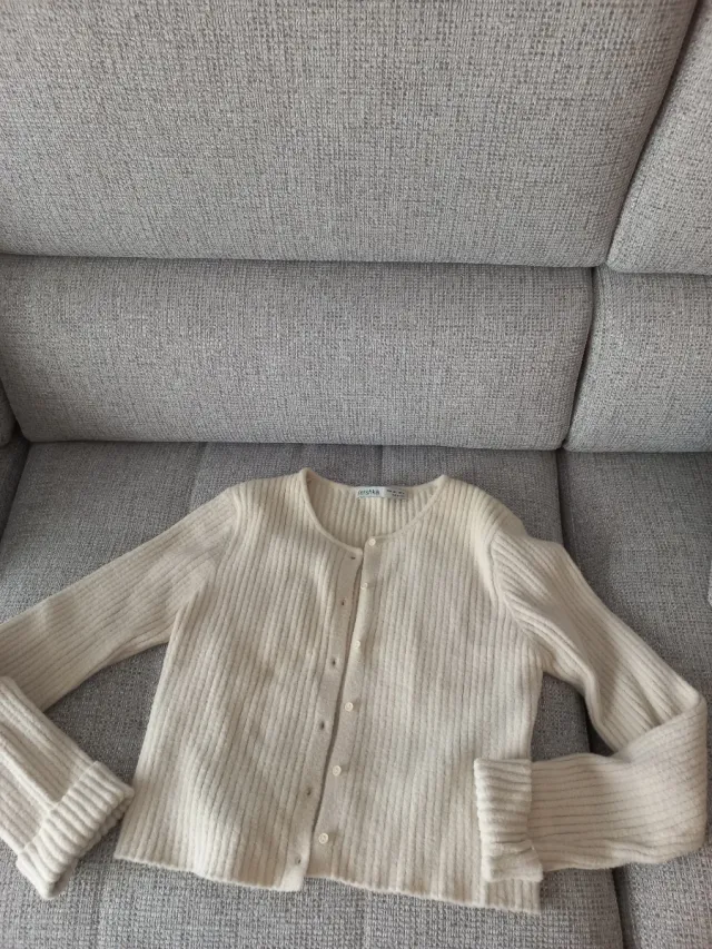 Jersey de punto fino beige