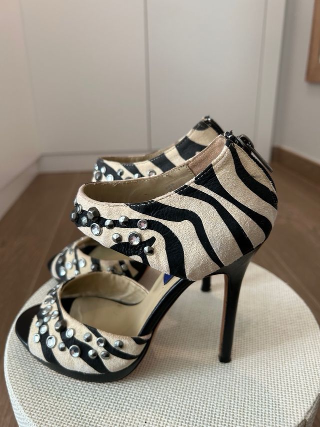 Sandalias Jimmy Choo x HM Beige/Negro Talla 38