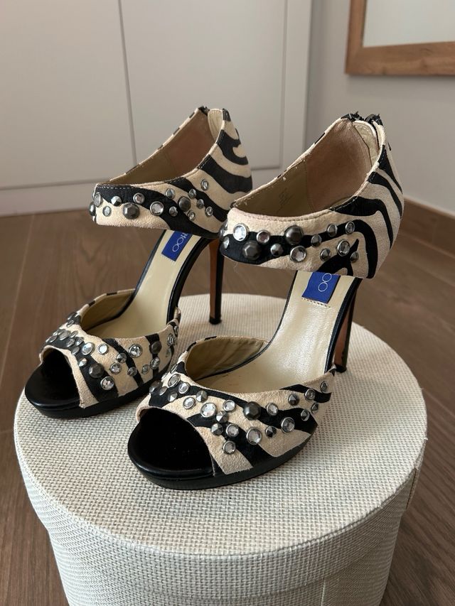 Sandalias Jimmy Choo x HM Beige/Negro Talla 38