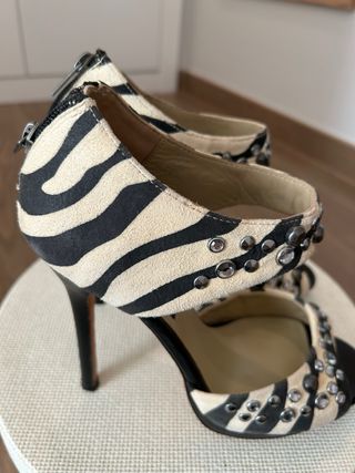 Sandalias Jimmy Choo x HM Beige/Negro Talla 38