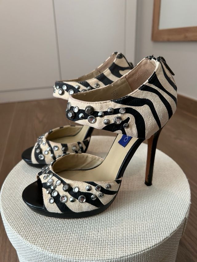 Sandalias Jimmy Choo x HM Beige/Negro Talla 38