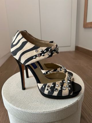 Sandalias Jimmy Choo x HM Beige/Negro Talla 38