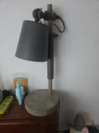 Lámparas rústicas de mesa x2