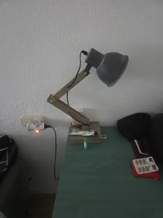 Lámparas rústicas de mesa x2