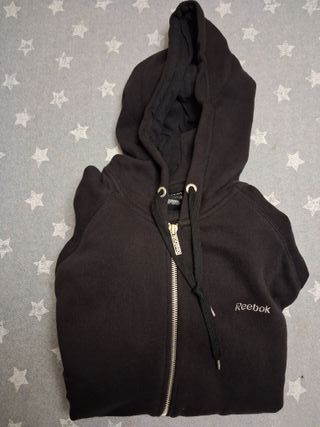 Sudadera Reebok cremallera negra talla M