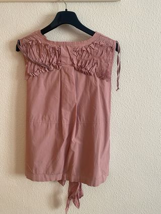 Camisa Tintoretto sin mangas rosa