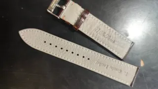 Correas Omega Piel Marrón/Beige 20mm