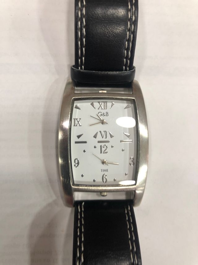 Reloj G&B Pulsera Negro y Plateado