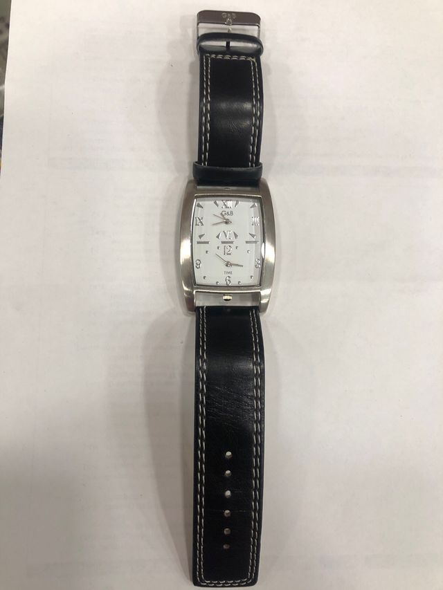 Reloj G&B Pulsera Negro y Plateado