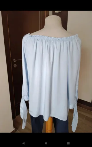 Camisa azul celeste de viscosa