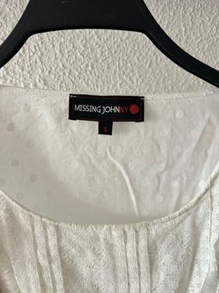 Blusa Romántica MISSING JOHNNY Blanca Talla S