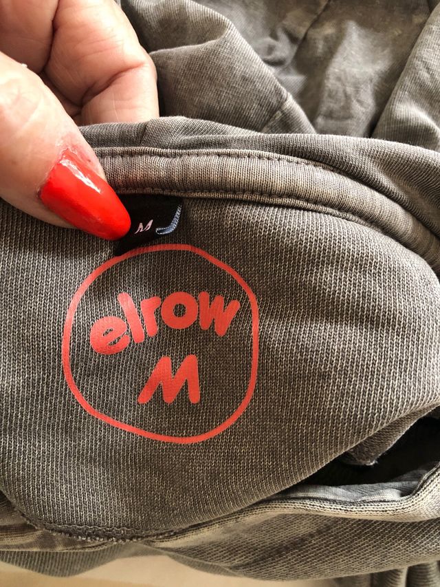 Camiseta elrow algodón natural gris