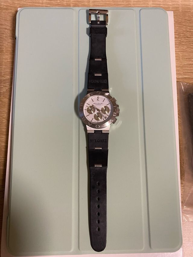 Reloj Bvlgari Automático Negro/Plata