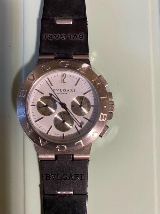 Reloj Bvlgari Automático Negro/Plata
