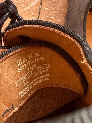 Zapatos Zara Hombre Ante Gris