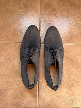 Zapatos Zara Hombre Ante Gris