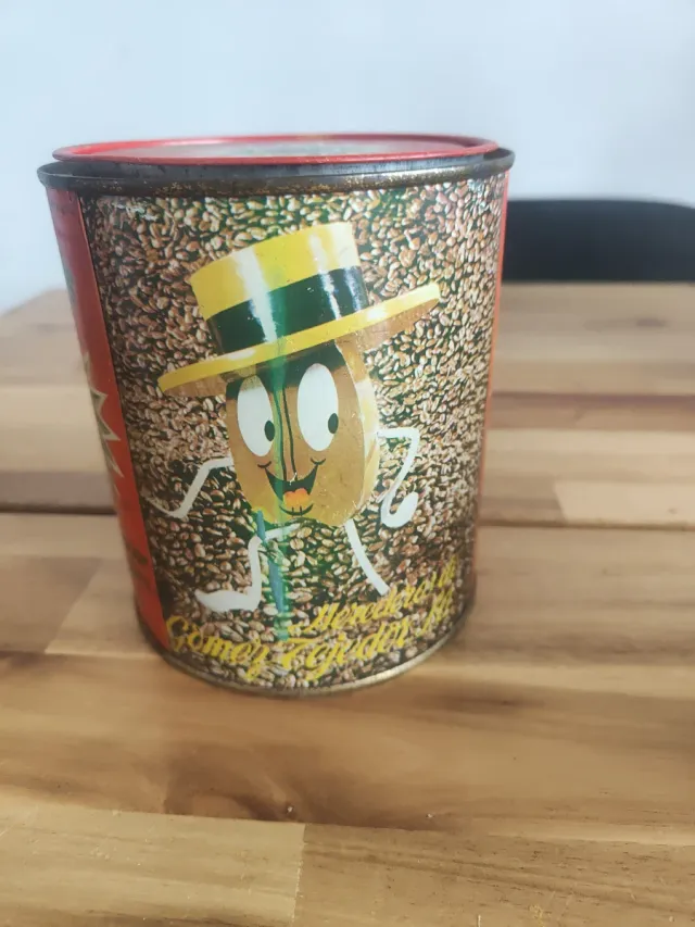 Vecchia scatola di caffè Herederos Gómez Tejedor